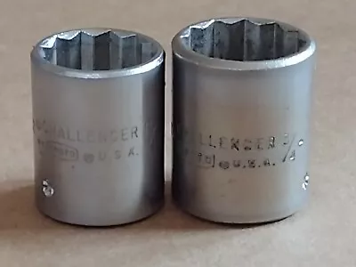 Lot Of 2: PROTO Challenger 3/8” Drive SAE 12-Point Sockets - 11/16” & 3/4” • $8.75