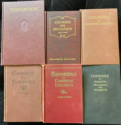 Villagesda~ LOT OF 6 Vintage  ELLEN G. WHITE Books On Education /hardcover • $60