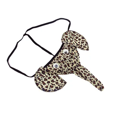 Mens Novelty Elephant Trunk Thong G-String Pants Underwear Sexy Leopard Stag • £3.83