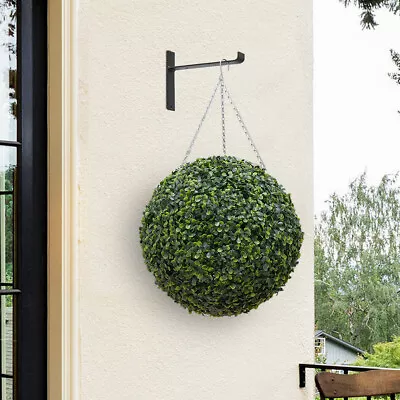 Pairs Faux Artificial Boxwood Buxus Topiary Ball Hanging Grass Garden Patio Deco • £12.95