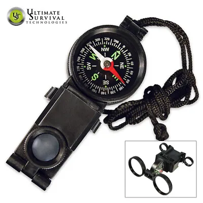 Multi-functional Survival Compass Binoculars Signal Mirror Magnifying Glass Tool • $12.99