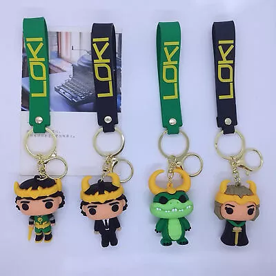 Avengers Loki God Of Mischief Key Chain Bag Car PVC Keyring Pendant Gift • £4.66