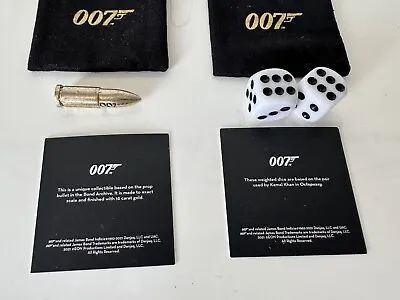 James Bond 007 Props - Golden Gun Bullet And Octopussy Weighted Dice - Scarce • £99