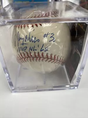 MAURY WILLS Signed NL Baseball W/INSCRIPTIONS ~ JSA Certified • $60