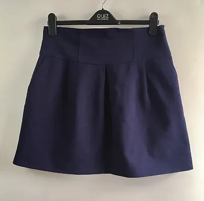 $14.65 • Buy Zara Navy Blue Short Tulip Skirt Size Large