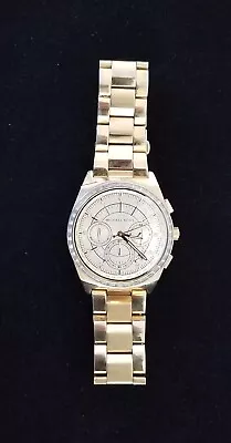 Michael Kors Gold Tone Watch MK6421 Date Chronograph 6.25  Max Size New Battery • $24.99