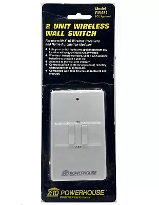 X-10 Powerhouse 2 Unit WIRELESS WALL SWITCH For Receivers Modules Easy Placement • $14.99