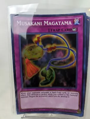 Yugioh TCG Musakani Magatama SPWA-EN055 Super Rare Trap Card 1st Edition • $1.39