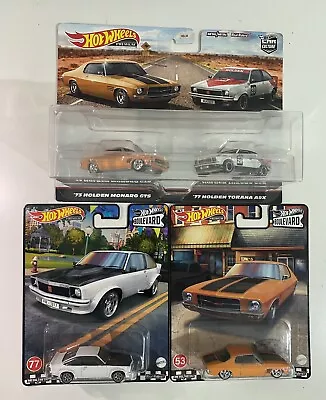 Hot Wheels 73 Holden Monaro GTS & '77 Torana A9X Boulevard Premium & 2 Pack • $199