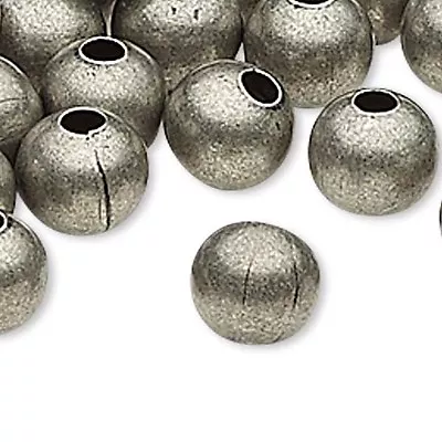 100 Antique Silver Finished Steel Metal Round Spacer Accent Beads Small - Big • $3.79