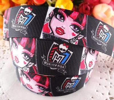 Grosgrain Ribbon 7/8  MONSTER HIGH GIRL Halloween - Christmas - M1H   USA Seller • $0.99