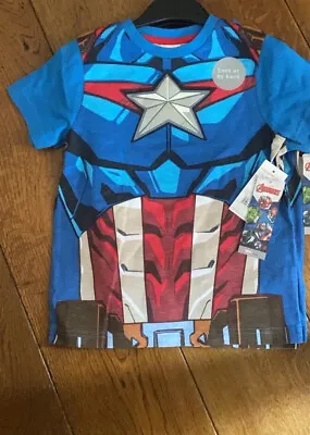 Brand New Boy Or Girl NEW/TAGS Marvel Avengers T Shirt (f&f) Rrp £7 • £0.99