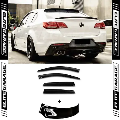 Rear Window Roof Visor & Weathershields For Holden Commodore VE VF SS SV6 SEDAN • $225