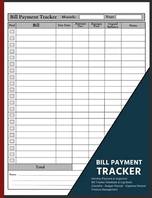 Monthly Bill Payment Organizer Planner 100 Pages • $8.99