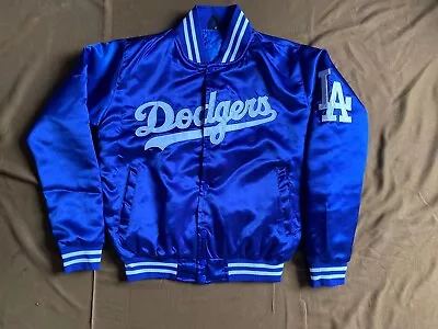MLB Los Angeles Baseball Bomber Style Letterman LA Dodgers Satin Varsity Jacket • $89.99