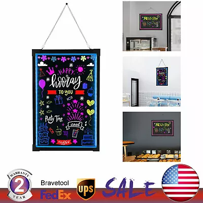 24  LED Message Board Restaurant Menu Sign Illuminated Neon Erasable With Remote • $34.21