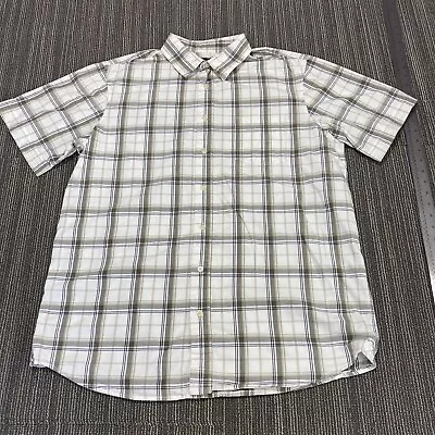 Eddie Bauer Shirt Mens LT Large Tall Plaid Breathable Short Sleeve Outdoor • $8.89