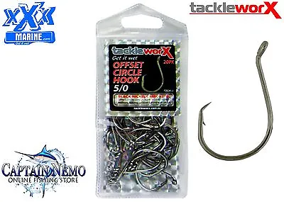 $8.95 • Buy Xxx Marine Offset Circle Fishing Hooks Size:5/0 Qty: 20pcs Black Nickel Toch5.0