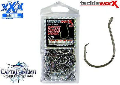 Xxx Marine Offset Circle Fishing Hooks Size:5/0 Qty: 20pcs Black Nickel Toch5.0 • $8.95