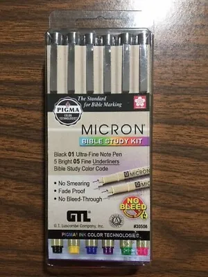 Pigma Micron  Bible Study Kit  (6 Pens) • $19.85