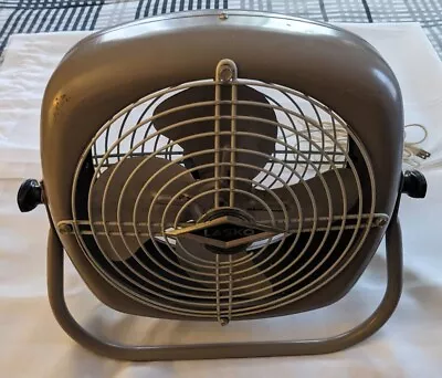 Vintage LASKO Gray Rectangular Metal Fan 1-Speed Mid Century Industrial Working • $29.99