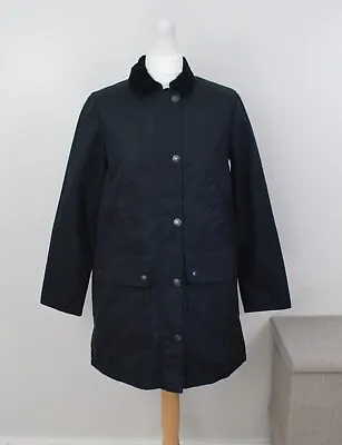 $290.40 • Buy New BARBOUR Navy Border Wax Jacket £259 Size 10 36 Medium Net A Porter Coat BNWT
