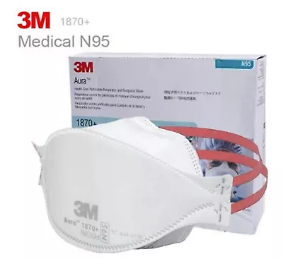 3M™ Flat Fold Particulate Respirator Mask 1870+ 5 Or 10 Pieces Pack N95/P2 • $19.90