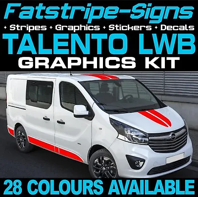 To Fit FIAT TALENTO LWB GRAPHICS STICKERS DECALS STRIPES DAY VAN CAMPER MX L2 D • £59.99