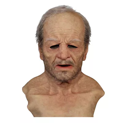 Old Man Mask Latex Halloween Cosplay Party Realistic Full Face Masks Headgear US • $26.38