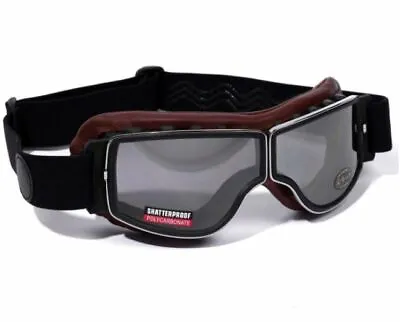 $105.03 • Buy Baruffaldi Jtt Classic Motorcycle Goggles - Chocolate - **brand New** (500121)