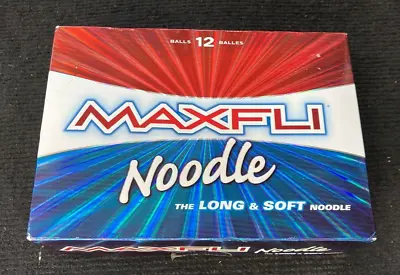 NIB MAXFLI Noodle Long & Soft Noodle Box Of 12 Golf Balls White #314852 • $21.99