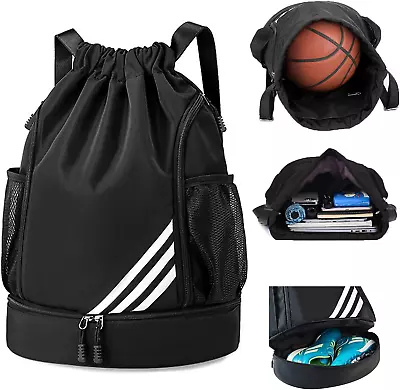 Drawstring Bag Beach Sports Yoga Gym Bag With Side Mesh Pockets Basketball Bag  • $22.88