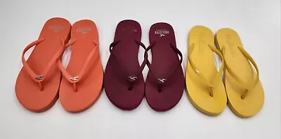 Hollister Flip Flops Thong Foam Sandals Lot Of 3 Women's Size 8 • £29.19