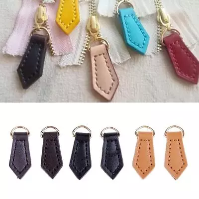 2Pcs Diamond Shape Leather Zipper Puller Zipper Fixer Pull • $12.22