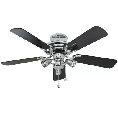 Fantasia Mayfair Ceiling Fan 42in Chrome With Light Kit • £280.31