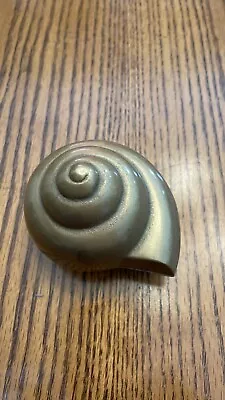 Vintage Brass Trinket Box In Shape Of Shark Eye Snail. • $14