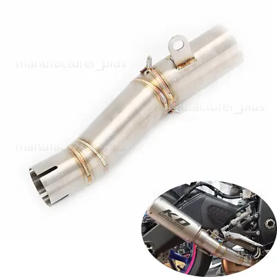 For Yamaha YZF R6 2009-2024 Exhaust Tips 61mm Mid Link Pipe Stainless Steel Pipe • $69