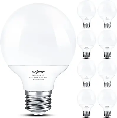 8-Pack Vanity Light Bulbs For Bathroom 120V 60W Equivalent LED G25 Globe Light • $25.29