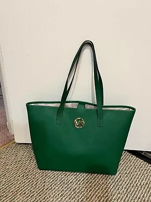Michael Kors New Green Tote Handbag With Gold Accessories • $68