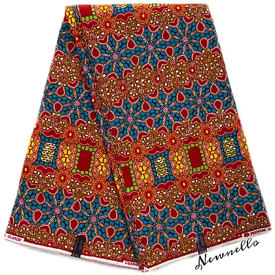 £7.45 • Buy African Fabric Wax Print 100% Cotton Ethnic Ankara Fat Quarters Yards Material