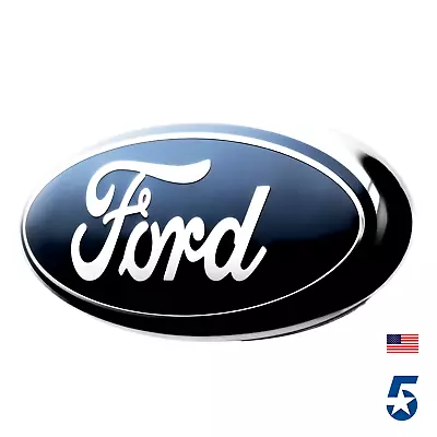 BLUE & CHROME 2005-2014 Ford F150 FRONT GRILLE/ TAILGATE 9 Inch Oval Emblem 1PC • $17.99