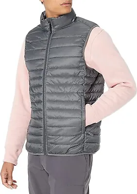 Amazon Essentials Men's Lightweight Water-Resistant Packable Puffer Vest • $14.94