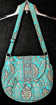 VERA BRADLEY Totally Turquoise Saddle Up Crossbody Shoulder Bag ***(RETIRED)*** • $19.31