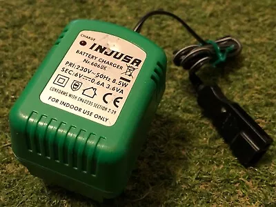 GENUINE INJUSA 6v BATTERY CHARGER For KIDS TOY RIDE ON CARS & BIKES Ref: NR.606 • £35