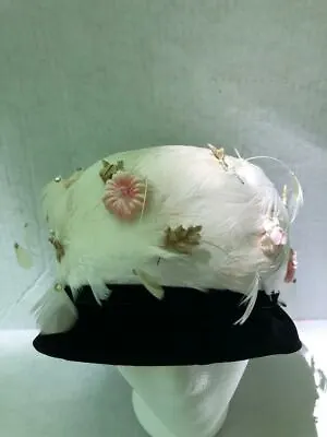 Vintage Marche Feather And Velvet 60s Hat- Extraordinary! • $100