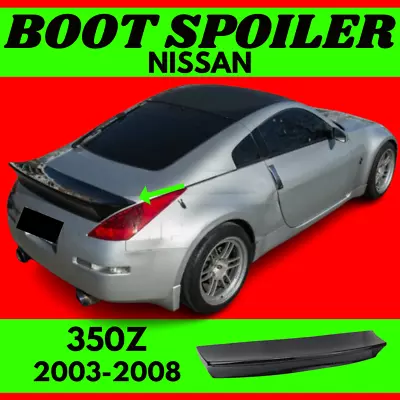 Boot Spoiler For Nissan 350Z (2003-2008) V Style Trunk Wing Gloss Black Ducktail • $249.99