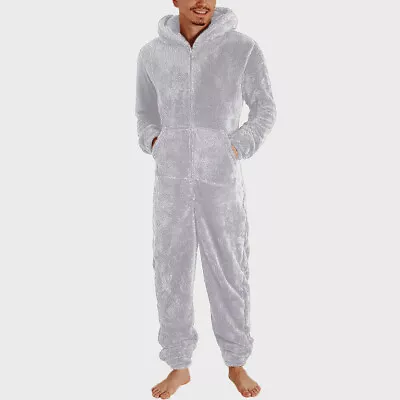 Womens Teddy Bear 1Onesie Fleece Fluffy All In One Jumpsuit Loungewear Pyjamas • £21.99