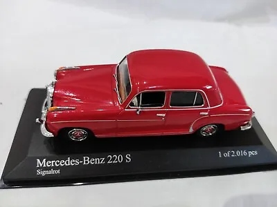 RARE  Mercedes W128 220S Ponton  RED  1:43 Minichamps 430033004 • $63.16