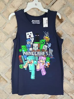 Mojang Minecraft Tank Top Sleeveless Graphic Size 10-12 Youth Size L (New Tag) • $8