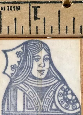 Fancy Crown Queen Lady From Deck Of Cards Art Doll Face Rubber Stamp WM Exotic • $3.99
